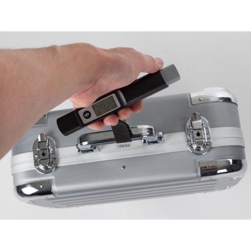 Perel Black Digital Electronic Luggage Scales 50kg Weight Automatic Shut-Off