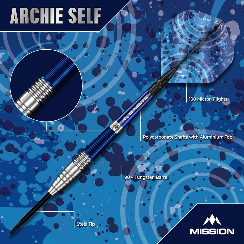Mission Darts | Archie Self Darts | Steel Tip |