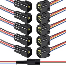 6Pcs 4 Pin Waterproof Connector Electrical Wire Plug Car Auto 4 Way Male Female Quick Disconnect Harness Connectors Plug Socket for Car Truck Motorcycle Marine Boat and Other Wire Connection