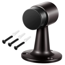Yaocom 1 Pack Heavy Duty Floor Mounted Door Stop 3 in Aluminum Commercial Grade Door Stopper with Rubber Bumper & Stainless Steel Screws (Oil Rubbed Bronze)