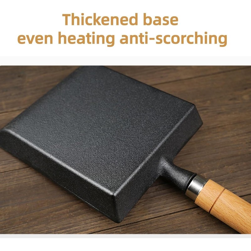 Sun Terriory Cast Iron Tamagoyaki Pan 6×7 Inch – Square
