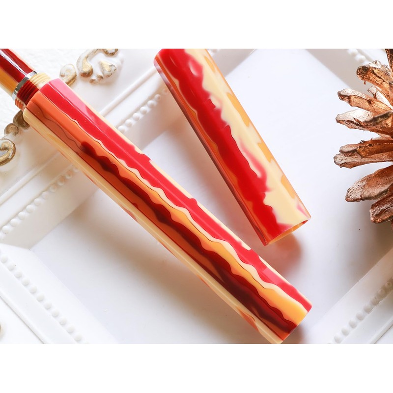 WANCHER Kaleido Queen Fountain Pen, Sunset KALEIDO QUEEN Octagonal Pen,