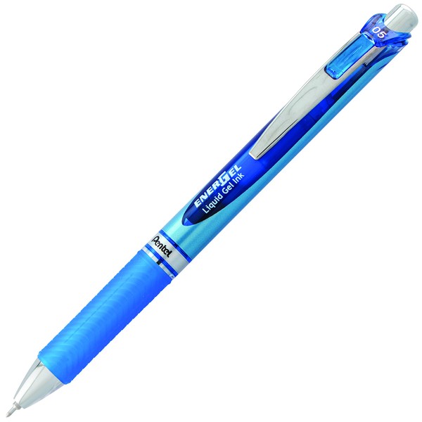 ぺんてる ゲルインキボールペン ノック式エナージェル BLN75-C 0.5mm ブルー軸 青