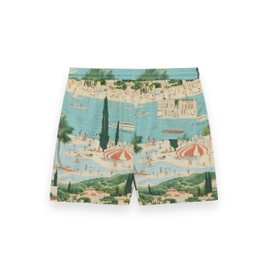 Future Planet Boys Kids (6-14) Premium Designer Azure Fast-Dry 7" Swim Trunks (US, Alpha, X-Small, Regular, Monaco)
