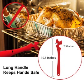 HIC Kitchen Oven Rack Jack, Non-Stick Silicone, Heat Safe, For Ovens and Toaster Ovens