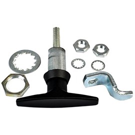 Southco E3-11-15 Series Vise Action Powder Coated Zinc Alloy Hand Operated Compression Latch with T-Handle Head, Non-Locking, 0.71" Thick, 0.45"-1.07"/2.61"-3" (Pack of 6)