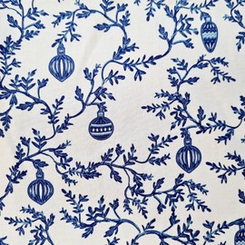 Fabric Sold by the Metre Christmas 0.5 m Texel Blue White Tendrils Balls Holland Christmas Fabric Christmas Fabric Reusable Wrapping Paper Sustainable