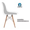 ShopMall Set De 4 Sillas Eames Modernas Minimalistas Casa -