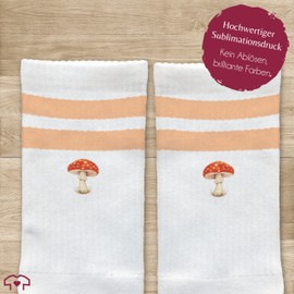 Shirtracer Tenissocken - Pflanzen - Glückspilz Socken Fliegenpilz Glückssocken Fliegenpilz Glücks Tennissocken Glücks Pilz Socke I Glücksbringer I Glück - 37-41 - Pastell Orange