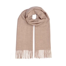 EVSEG 100% Mongolian Cashmere Winter Scarf | Imported Cashmere | Men and Women | 12 x 60 (Natural Taupe)