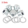 X AUTOHAUX 5 Sets Oil Drain Plug with Sealing Ring