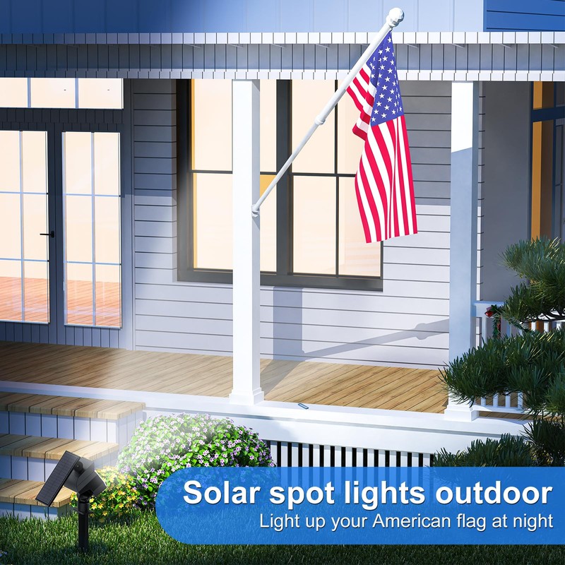 Flaow Solar Spot Lights Outdoor Waterproof IP67, 6 Pack -