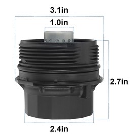 Oil Filter Housing Cap Assembly 15620-37010 1562037010 for 2009-2016 To-yota Co-rolla Matr-ix Pr-ius 2011-2016 Lexus CT200h S-cion xD iM Replaces 917-039 19185631 ENP4118 by Sikawai
