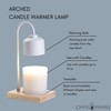 Candle Warmers Etc. Arched Lamp for Top-Down Candle Melting, White