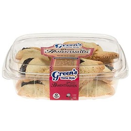 Green's Bakery Poppy Hamantashen, 6 Pack 12 oz. Buttery, Fresh and Delicious Shortbread Cookie, OK Certified Kosher and Pareve, Dairy Free and Nut Free, Popular during the Jewish Holiday of Purim, Year Around Dessert