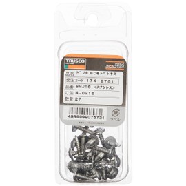 TRUSCO(トラスコ) ドリルねじ モドトラス ステンレス M4X16 27本入 SMJ16