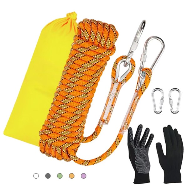 DELLNA 8mm Static Climbing Rope - Heavy Duty Climbing Rope