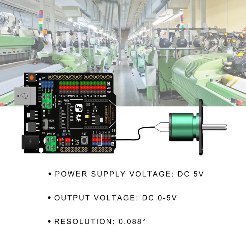 DEWIN Hall Sensor, Resolution of Hall Angle Sensor 0.088° 0-360°