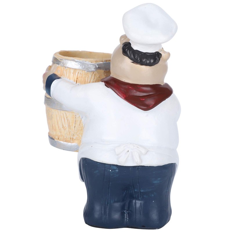 Toothpick Holder Resin Chef Statue Nordic Figurine Restaurant Tabletop Toothpicks