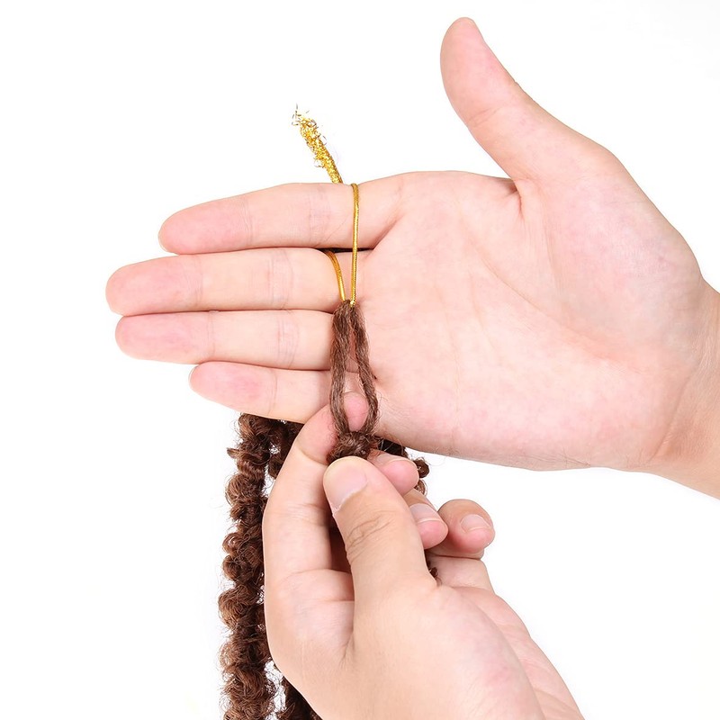 ZRQ 24 Inch Butterfly Locs Crochet Hair With Curly Ends