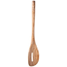 Tovolo Olivewood Slotted, Traditional Spoon, Wooden Kitchen Non-Stick Cookware & Cast Iron Pan, Rustic Cooking Utensil, One