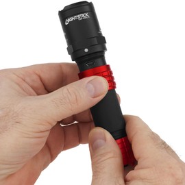 Nightstick USB-578XL-R Metal Dual-Light Rechargeable Flashlight w/Holster - Red