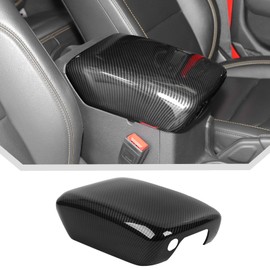 JeCar - Funda para reposabrazos de consola central de fibra de carbono para Jeep Wrangler JL JLU Gladiator JT 2018-2024 2025 +