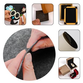 HaoFeiJH Grey Felt Fabric, 6PCS Self Adhesive Felt Sheet, A4 Size, 8.3" x 11.8"