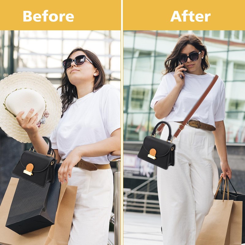 Telooco Shoulder Strap for Bags Adjustable Women's Leather Shoulder Strap