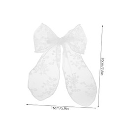 Healvian Lace Bow Hair Clips Women Hair Accessory Solid Design Elegant Ribbon Barrette for Hairp
