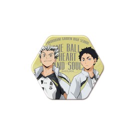 SYNC INNOVATION SYNC-HK7HEX-YO Haikyuu!! YO Series 7 Hexagonal Can Badge Within 2.4 inches (60 mm) Square Tin Plate