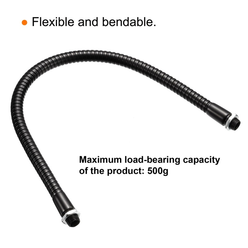 PATIKIL 14 Inch Microphone Gooseneck M10 Flexible Arm Extension Black