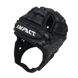 IMPACT Impact Rugby Headgear V2 Premium Vented Tribe Pattern Black [WR Approved/Made in Australia] Lightweight Breathable Shock Absorption for Boys Kids Adults (M)