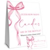 Guess How Many Game - Pink Bow Candy Jar Guessing