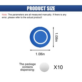GAOLAOSY 10PCS Car Door Shock Absorber, Self-Adhesive Side Door Bumper Anti-Collision Protection Sticker, Multi-Function Auto Soundproof Crash Pad, Universal for Most Cars (Blue)