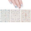 ALLYDREW 3 Sheets Lavender Blossoms Floral Nail Art Lavender Blossoms