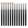 Sibba Sponge Eye Makeup Brushes, 12 Pieces Black Double Sided