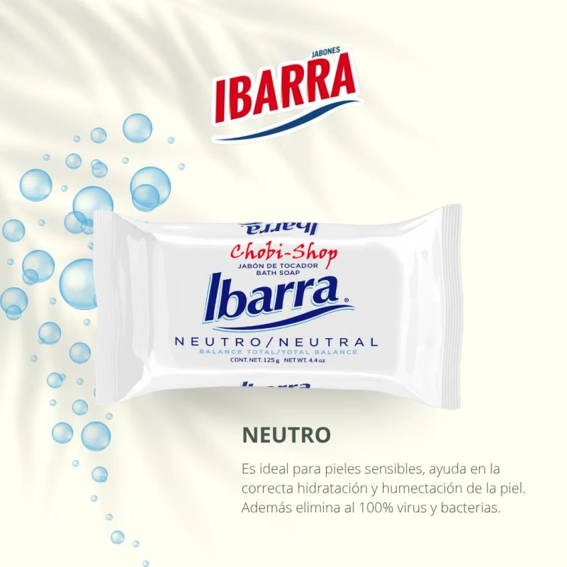 Jabón Tocador Neutro Ibarra Hipoalergénico 135g