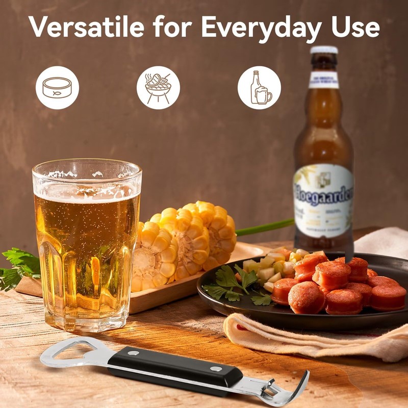 Anyongora 2-in-1 Can Punch Opener & Bottle Opener, 2-Pack, Stainless