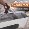 14" Stainless Steel Mud Pan,Anti-slip Base,Sheared Sides to Clean Knives,