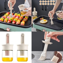 ZHIZHOUNEY Sturdy Silicone Oil Brush for Cooking Enthusiasts Practical Silicone Coating Brush for Pots and Pans in Cooking
