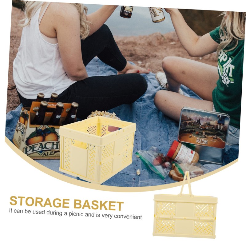COLLBATH Collapsible Storage Bin for Home Organization Multifunctional Snack Basket