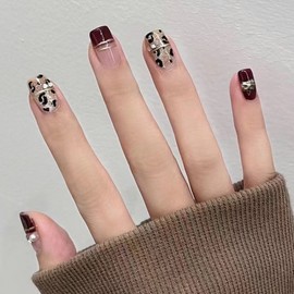 [Overseas] 2025 Fall Nail Art 2025 Hot Selling Wear Nail Fall and Winter National Style Luxury Gold Fall Free Size/Dm-32 [Hot Model] 4ea