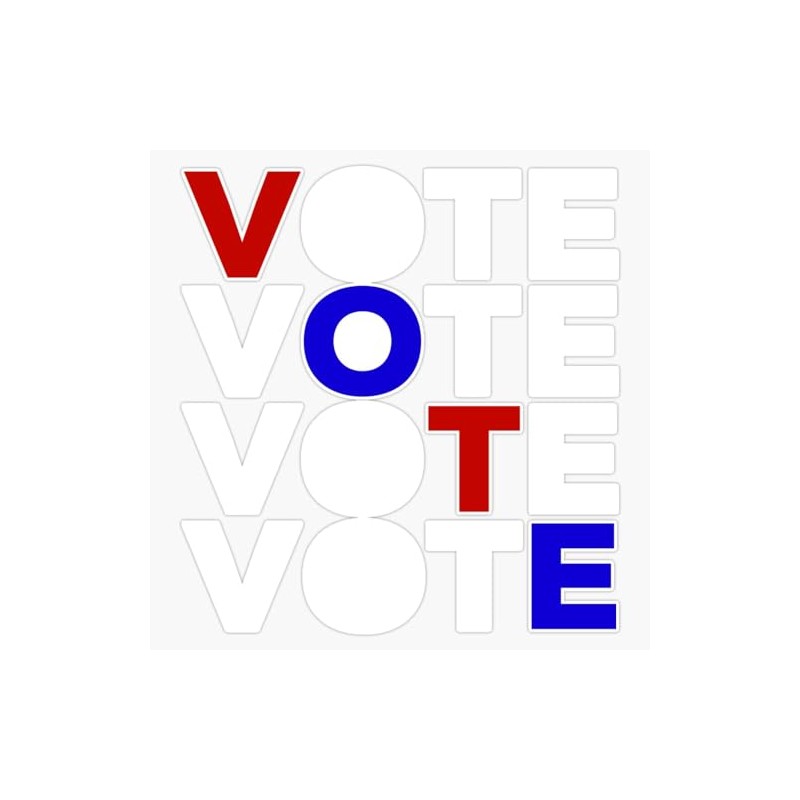 Vote Red White Blue Voters Election Sticker Bumper Sticker Vinyl