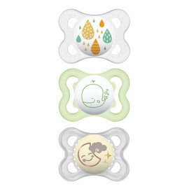 MAM Variety Pack Baby Pacifier, Includes 3 Types of Pacifiers, Nipple Shape Helps Promote Healthy Oral Development,0-6 Months, Unisex, 3 Count (Pack of 1)
