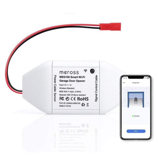 Smart WiFi Garage Door Opener Remote, App Control, Works with
