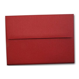 Premium Shimmery Metallic A-6 Square Flap Envelopes - 25 Pack - Great for Announcements, Greeting Cards, Post Cards, Invitations, Thank You's, Details, Showers, Parties, Events, Etc. (Mars)