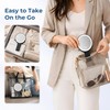Travel Makeup Mirror with Light, 1X/40X Double Sided Magnifying Mirror