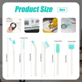 8pcs Humidifier Cleaning Brush Tools, Crevice Cleaning Brushes Tiny Brush Mini Brush Detail Scrub Cleaner Brush Small Bottle Straw Spout Cleaning Brushes for Tight Spaces