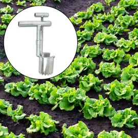 Generic Hand Seedling Transplanter Bulb Planter Steel Bulb Digger for Transplanting Fruit Tree Garden Digging Tool Multifunctional